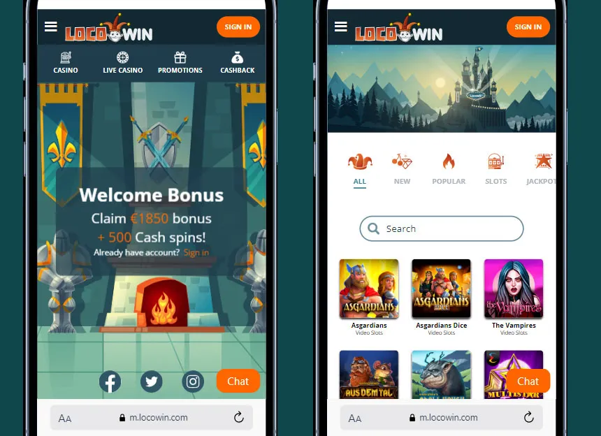Locowin Casino Mobile Nutzung und App